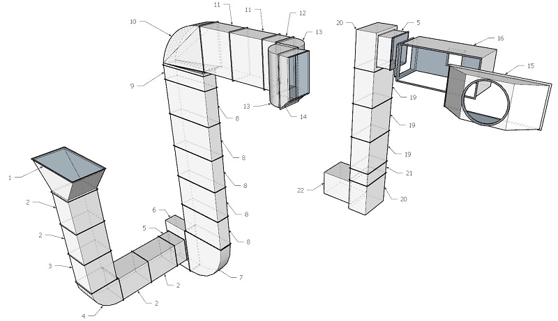 Схема воздуховодов