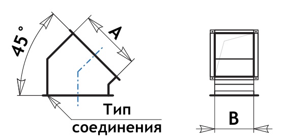 Отвод колееный из оцинкованной стали