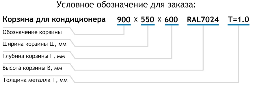 Условное обозначение корзины для кондиционера